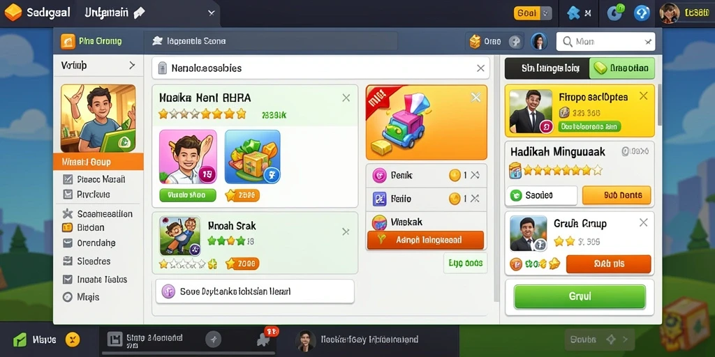 Fitur kompetisi daring untuk berinteraksi.