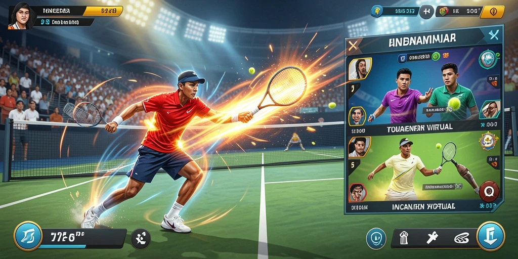 Pertarungan seru antara karakter di dalam game.